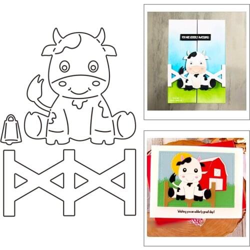 2021 New Animal Cute Cow Metal Cutting Dies For Mould Cut Paper Embossing Craft Making Greeting Card DIY Scrapbooking No Stamps