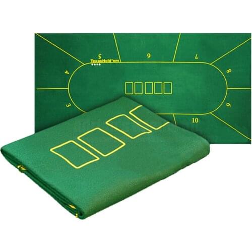 New 180*90cm Poker Table Cloth Texas Hold'em Poker Layouts Tablecloth Felt 10 Players Poker Mat / Tapis Poker