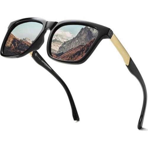 New Style Polarized Sunglasses For Men Women Square Metal Big Frame Sun Glasses Brand Driving Eyewear Travel Sun Glass UV400