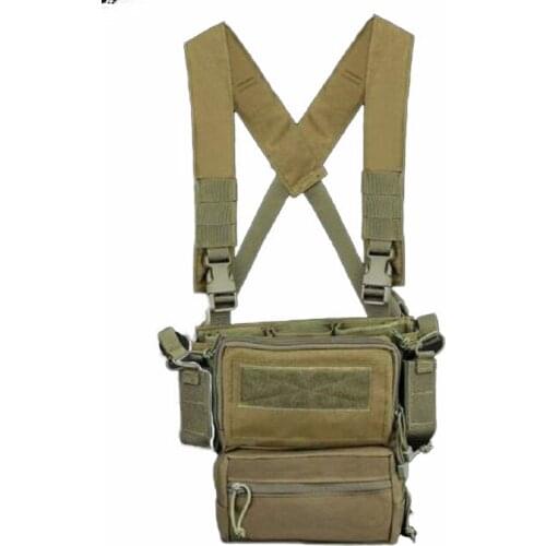 Hunting Tactical Vest Modular Chest Rig Set Drop Pouch 3PCS Mag Insert Set 500D