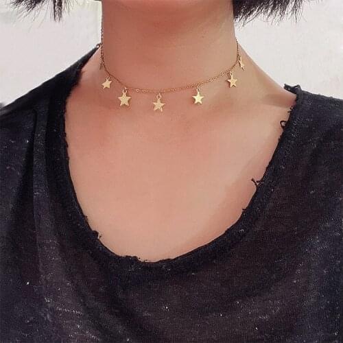 New Stainless Steel 2/4/8 Pcs/Lot Necklace For Women Collares Para Mujer Neck Chain Vintage Womens Ceckchain Choker Jewelry