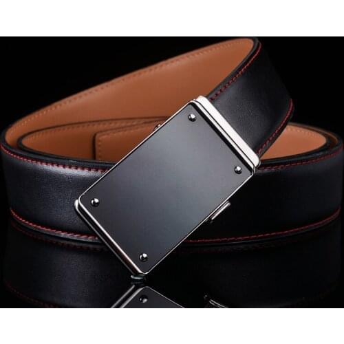 Plyesxale Automatic Belt Men Brand Mens Genuine Leather Belt Casual Belts Luxury Designer 3D Printed Alloy Buckle Cinturon G14