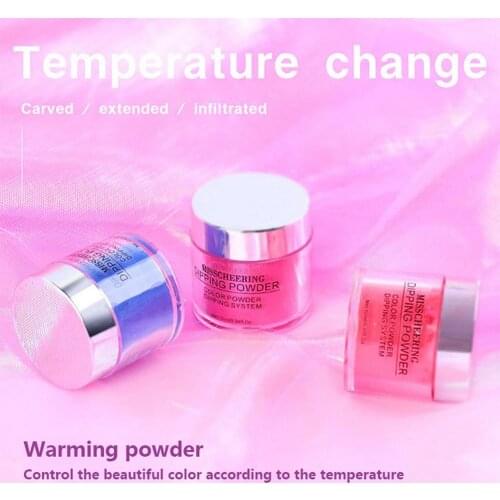 Dipping Powder Hot /cold active powder Thermal Color Change Thermal Dipping Nail Powder Gradient Color Temperature Color Change