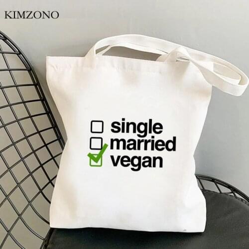 Vegan shopping bag shopper eco grocery recycle bag shopper tote bag ecobag boodschappentas sacola sac cabas custom