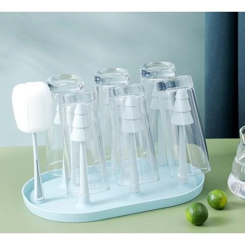 Baby Bottles Drying Rack Household Drain Holder Creative Plastic Upside Down Cup Holder Drain Cup Storage Rack Multi-functional