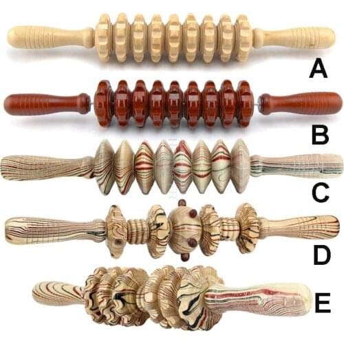 Varilla meridiana de Yoga nueve eje de rueda fina rodillo de masaje de cuerpo entero golpeo su cintura espalda masaje cuello