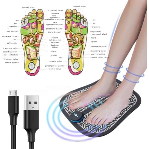 Vibrating fisioterapia Electric Whirlpool EMS Feet Massager With Remote Acupuncture Mat Relaxation terapia fisica massage salud