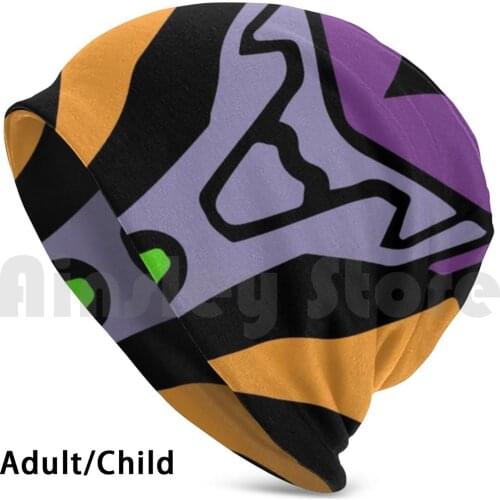 Evangelion Eva 01 Face Beanies Knit Hat Hip Hop Evangelion Eva01 Anime Robot Geek Nerd Berserk Angel Adam Unit Eve