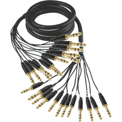 KUILONG corporation high quality 12 Channel JACK6.35 Pro Audio Stage Snake Patch Cable 5M