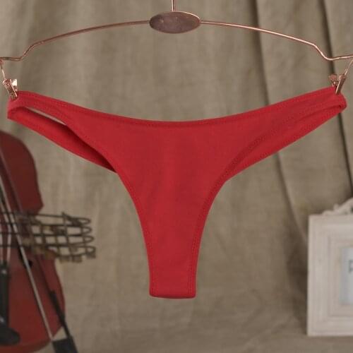 High Quality cotton thong womens low-waist sexy t internality 100% womens cotton panties