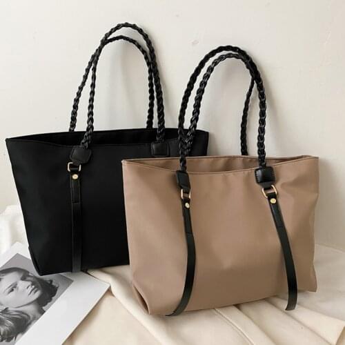 Female Woven Strap Shoulder Bag Totes Large Capacity Daily Woven Strap Handbags Fashion Exquisite Shopping Bag