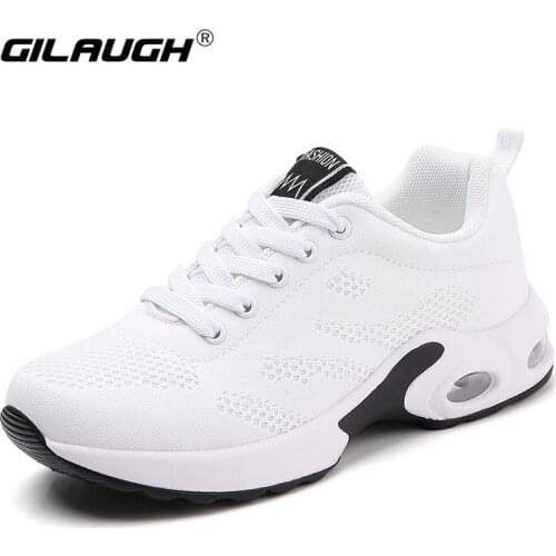 Women Sports Running Shoes Lightweight Outdoor Sneakers Breathable Mesh Air Cushion Lace Up Sport Shoes Jogging Deportivas Mujer