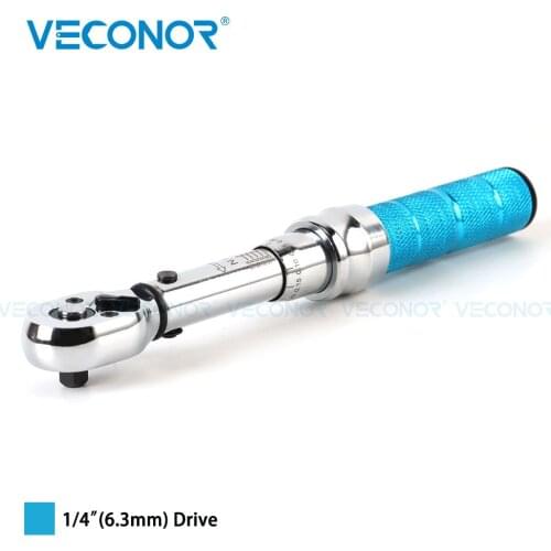 1-6N.m 1/4" Sqaure Drive Preset Torque Wrench Spanner Hand Tool For Bicycle Repair