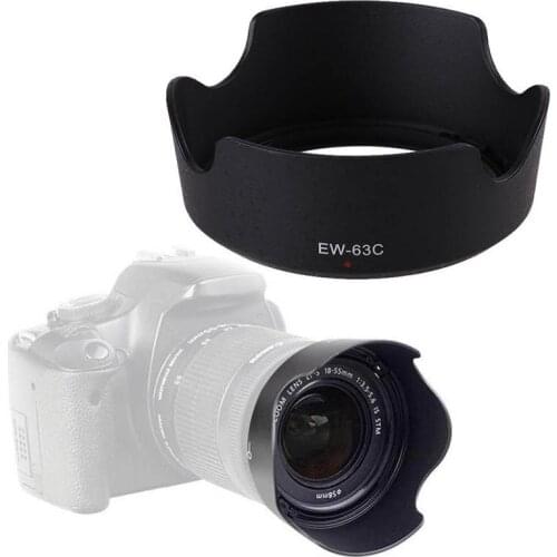 1Pc Camera Lens Hood EW-63C Petal Lens Hood Protective Cover for Canon EF-S 18-55mm f / 3.5-5.6 IS STM
