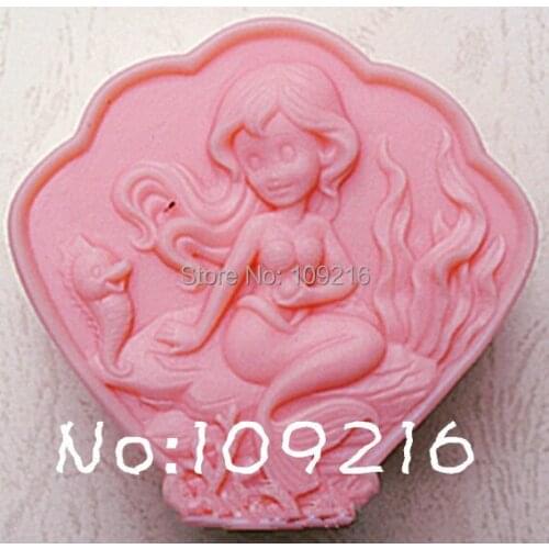 1pcs Pearl Mermaid (S220) Silicone Handmade Soap Mold Crafts DIY Mold