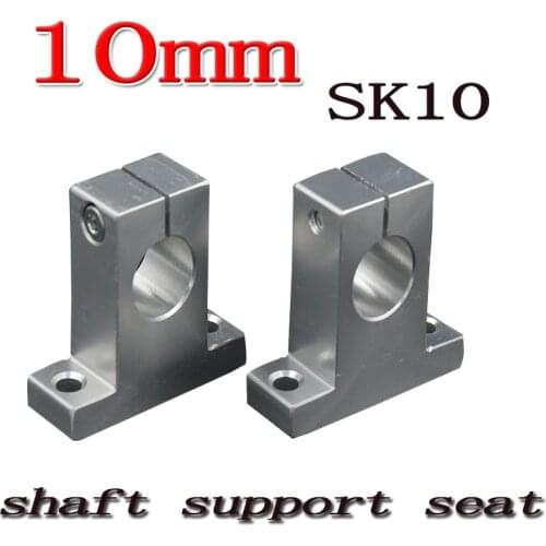 10 pcs/lot SK10 10mm linear bearing shaft support match use 10mm Linear guide Rail rod round Shaft Support XYZ Table CNC Router
