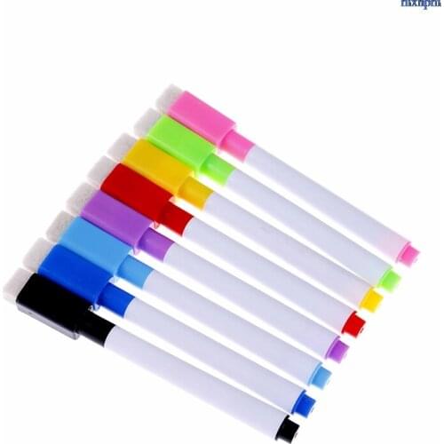 10pcs Erasable Magnetic White Board Marker Pen Whiteboard Marker Liquid Chalk Office School Supplies Art Marker Colorful Ink