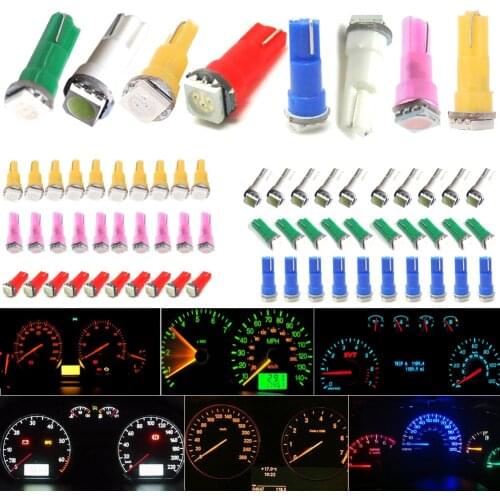 10pcs Car Professional T5 73 37 17 58 Wedge Green 1-SMD Car LED Gauge Cluster Lights Speedometer Bulbs