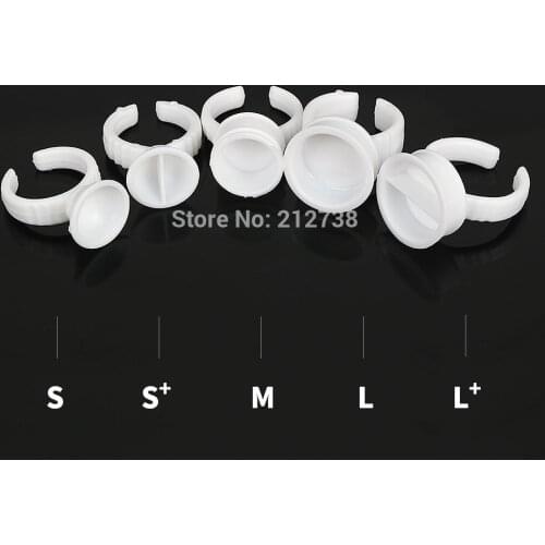 100pcs Tattoo Cups S/M/L Disposable Permanent Makeup Ring Tattoo Ink Eyebrow Lip Tattoo Pigments Holder Rings Container Cup