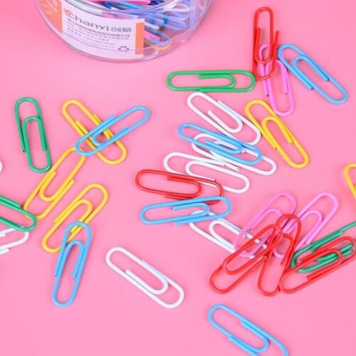 100pcs Assorted Mixed Colored Bookmark Planner Paper Clip Metal Material Bookmarks for Book Stationery School Supplies