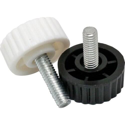 30pcs M4 bakelite Torx hand screws bolts plastic encapsulation knurled handle T&TX galvanized rod hands screw bolt 6mm-12mmlong