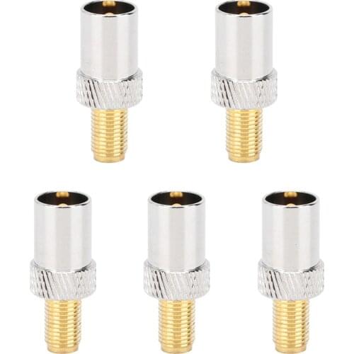 5Pcs TV Female To SMA Female RF Coaxial Adapter Connector 50 Ohm For Radio Cable Wireless Conne For Radio Cable
