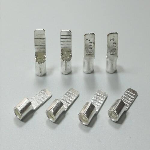 50pcs C45 Pin Cold Pressing Copper Nose 1.5 2.5 4 6 10 16 25 35 50mm2 insulated Terminal Block splice Switch Pressure Line