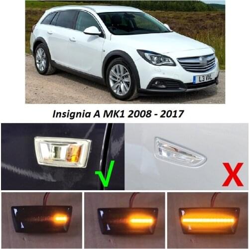 Dynamic LED Indicator Side Marker Signal fit for Opel Vauxhall Insignia A MK1 MK I G09 Sports Tourer Car Styling Accessories