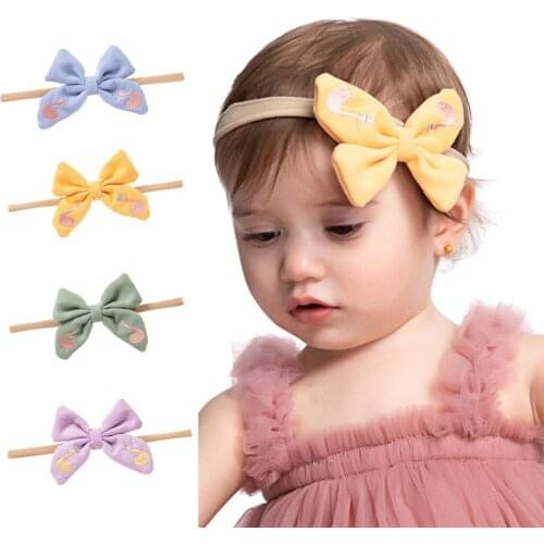 Baby Headbands Newborn hair Bows Toddler nylon headband Elastic Hair Band headwear Children Hair Accessories bandeau cheveux