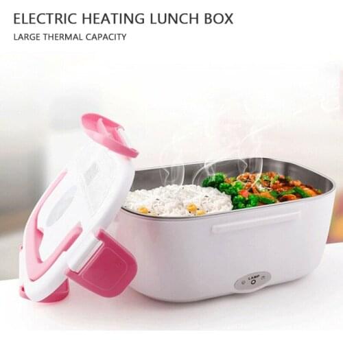 12V Car Electric Heating Lunch Box Portable Warmer Container Stainless Steel Food Heater Sealed Bento Box Home Car Accessories