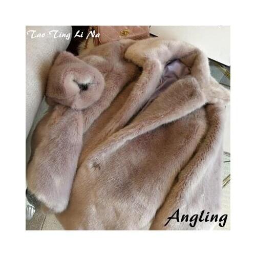 Top brand Style 2020 New High-end Fashion Women Faux Fur Coat S7 high quality