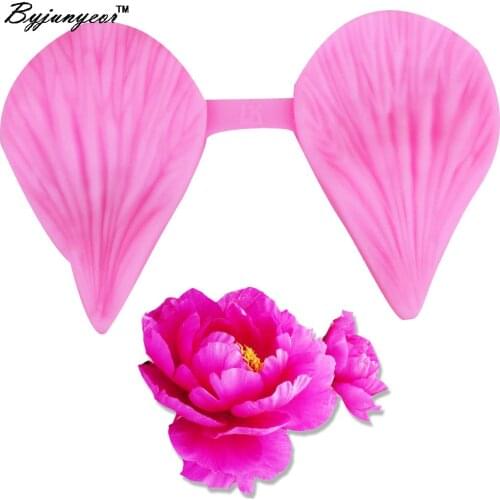 M456 Peony Petal Silicone Molds for Cake Decorations Baking Tools Molds for soap baking dish blue cup cake molds 6.9*4*0.8cm