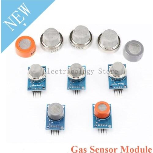 MQ-2 MQ-3 MQ-5 MQ-7 MQ-8 MQ-135 Detection Smoke Methane Liquefied Gas Sensor Module For Arduino Starter DIY Kit