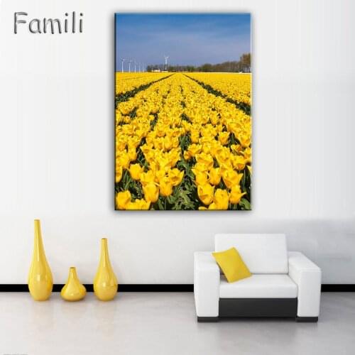 2017 1Planes Home Decoartion Wall Painting Purple Lavender Flowers Forest Canvas Art Pictures Poster And Prints For Living Room