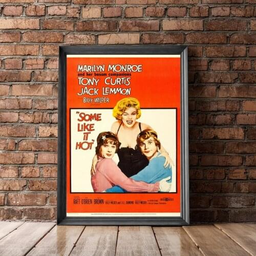 Some Like It Hot (1959) Poster American Black&White Romantic Comedy Film Wall Decor Print Marilyn Monroe Tony Curtis Jack Lemmon