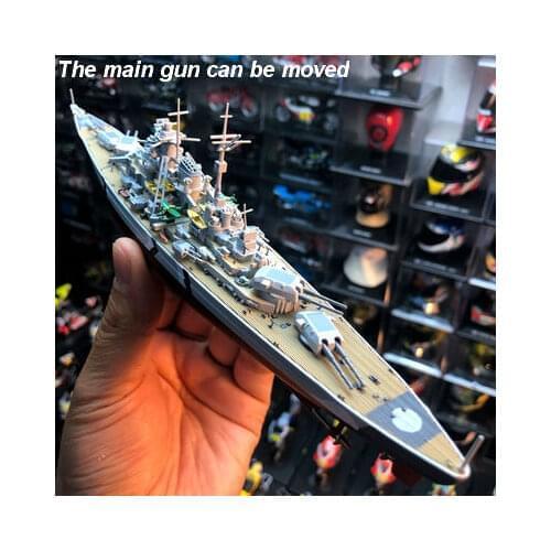German Bismarck battleship, warship WWII ship military static finished ship model