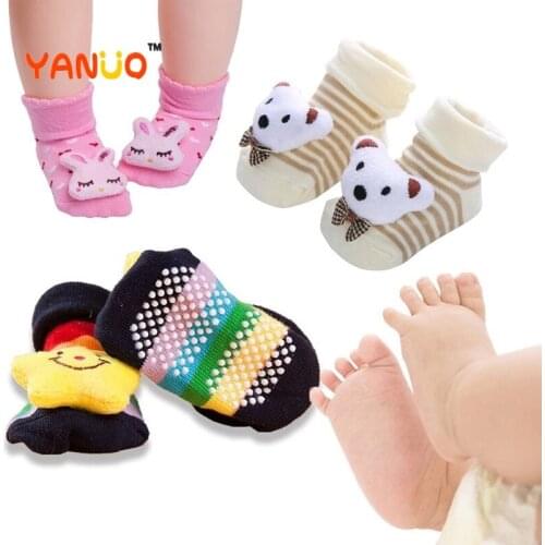 3D Design Anti-Slip Baby Socks Cute Animal Baby Boy Socks Fashion Baby Accessories Middle Tube Toddler Socks Baby Girl Socks