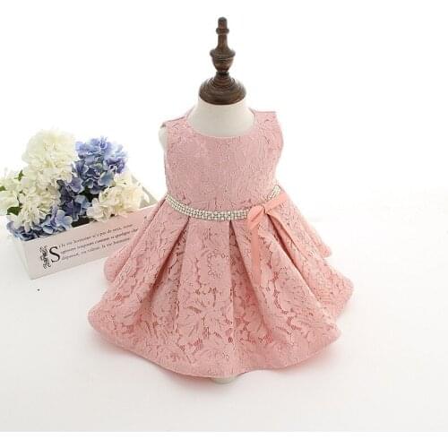 Latest set of one year old baby girl baptism dress princess wedding vestidos tutu 2016 baby girl christening gown with hat