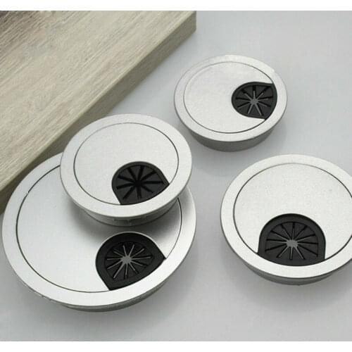 Zinc alloy desktop wire hole cover, computer hole cover base, table buttonhole, cable outlet hole, furniture hardware storage bo