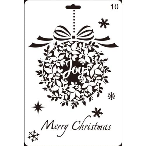 Christmas Layering Stencils for Diy scrapbook/photo album Decorative Embossing coloring,painting stencil,home decor