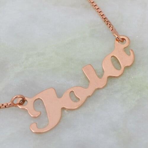 Christmas Rose gold overlay Fashion alphabet Necklaces statement necklace Garilina AP129