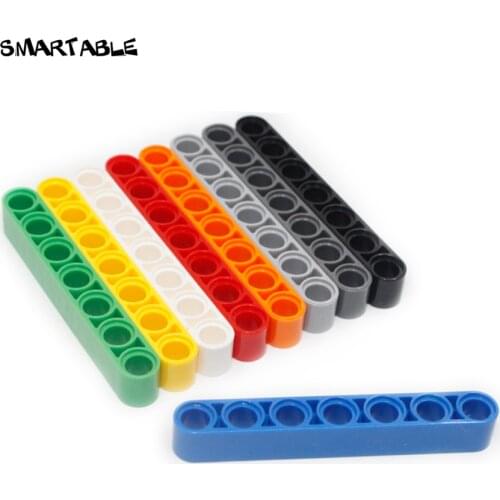 Smartable High-Tech Beams Liftarm 1X7 Thick Straight Building Block MOC Part STEAM Toys For Kid Compatible 32524 50pcs/lot