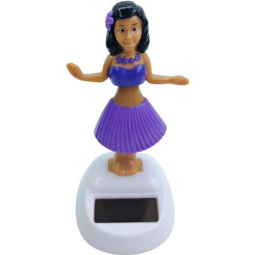 Solar Dancing Beach Girl Automatic Swing Car Interior Ornament Dashboard Decor