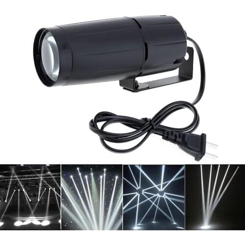 LED Beam Pinspot Light Stage Spotlight Super Bright Lamp Mirror Balls DJ Disco Stage Lighting Effect for KTV DJ Party Show Light