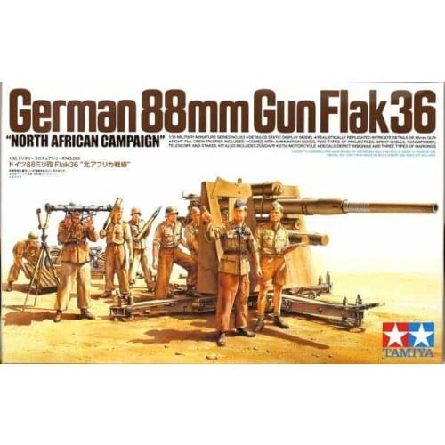 Tamiya 35283 1/35 German 88mm Gun Flak36 North African Campaign Model Kit