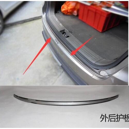 Protective Pad On The Rear Trunk Trim Lid Threshold rear door sill car styling For Hyundai ix35 2009-2015