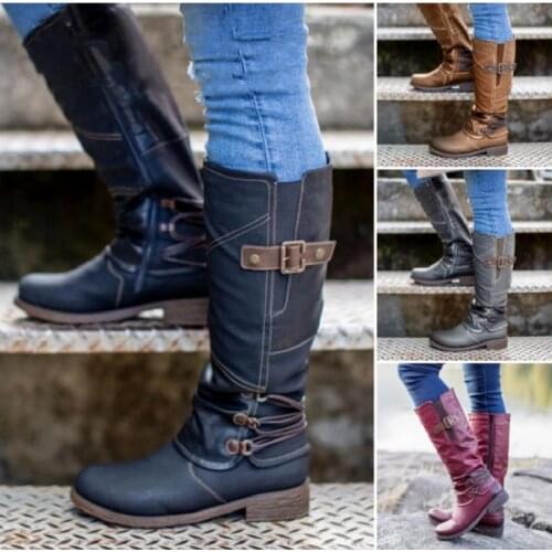 2020 Fashion Women Boots Winter Over The Knee Heels Quality Suede Long Comfort Square Botines Mujer Thigh High Boot Botas Mujer