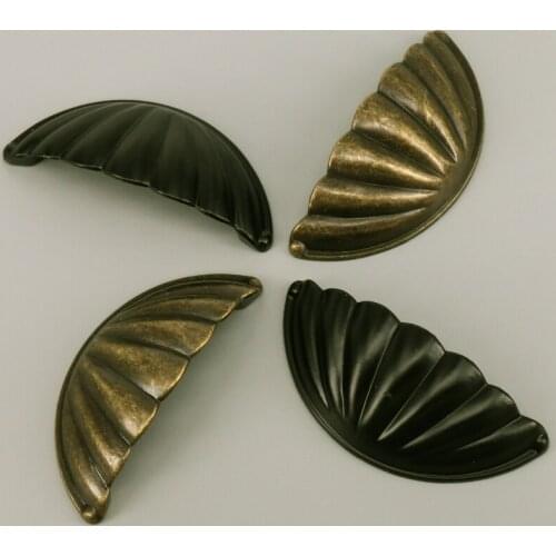 2PCS Antique Shell Pull Vintage Furniture Handle Kitchen Drawer Cabinet Furniture Cupboard Door Knobs