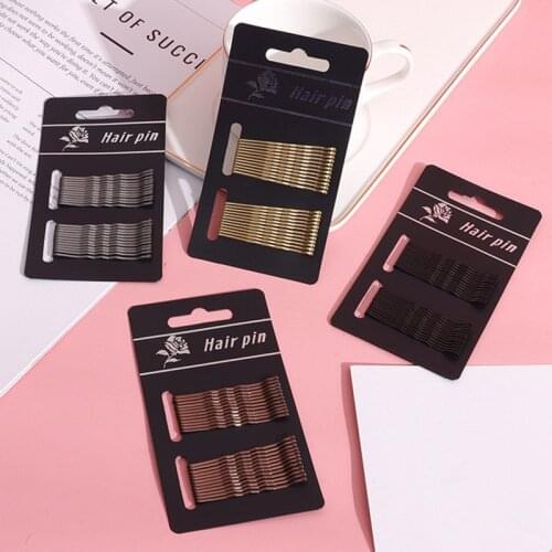 24pcs/pack Hair Clip Ladies Hairpins Curly Wavy Grips Hairstyle Hairpins Women Girls Bobby Pins Hair Styling Accessories