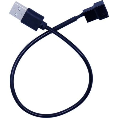 3pin or 4pin Fan To Usb Adapter Cables 4 Pin Computer Pc Fan Power Cable Connector Adapter 5v 30cm Connect